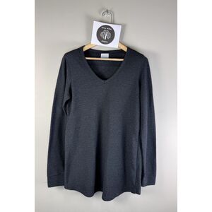 Columbia Women's Dark Gray Thermal V-Neck Long Sleeve Top Size Medium
